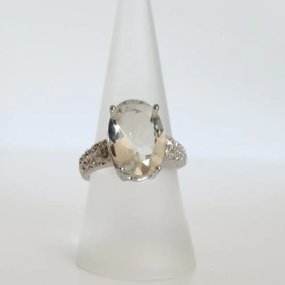 Green Amethyst 5.2 Carats Ring Size 7-1/4